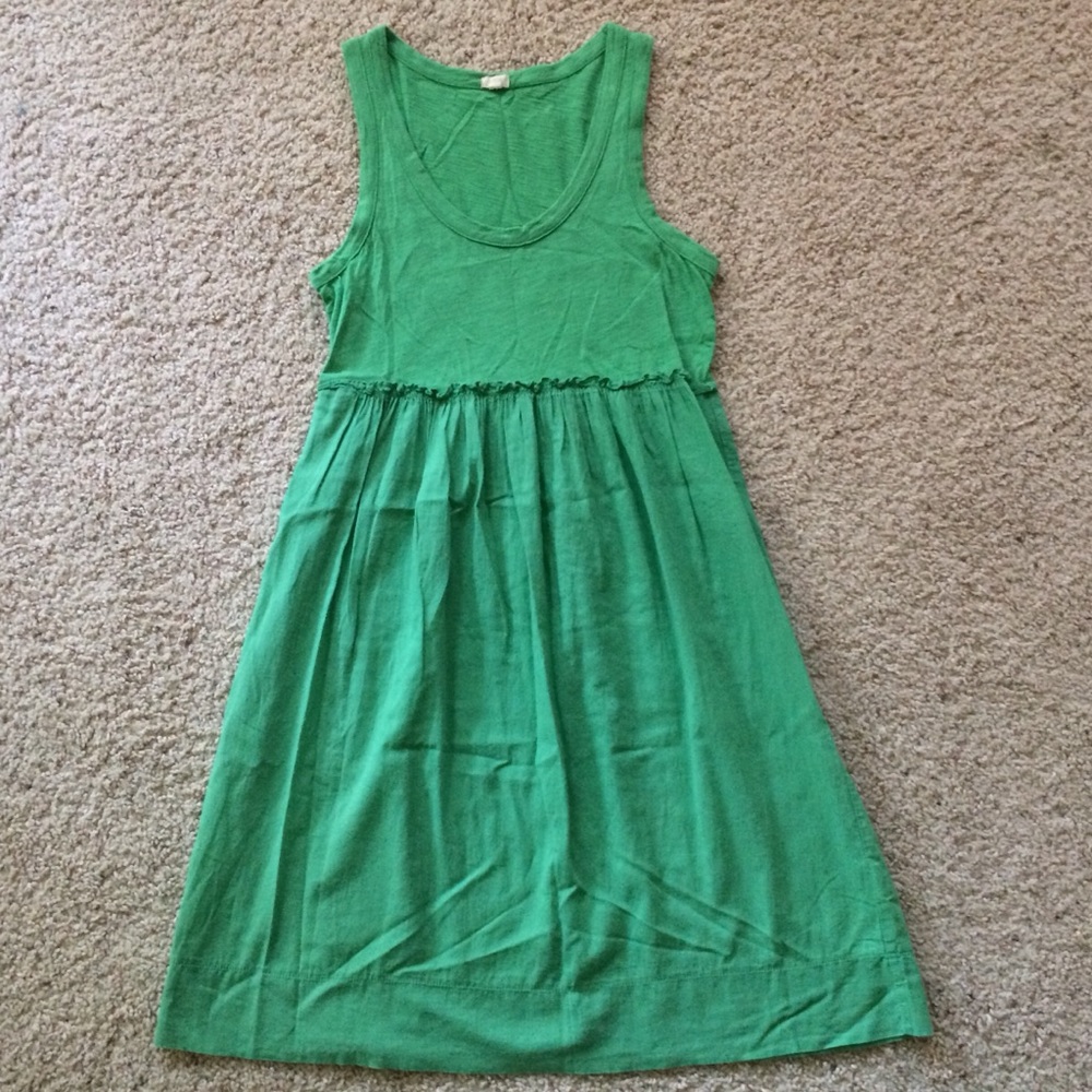 J. Crew Green Sleeveless Dress